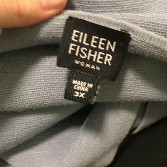 Eileen Fisher Blue Silk Cardigan - Picture 4 of 10
